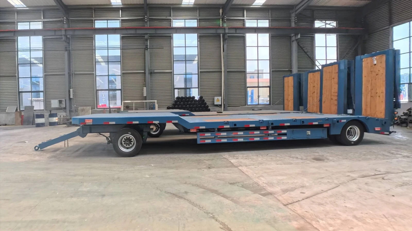 Full Trailer Low Bed Side View Full Trailer Low Bed Side View