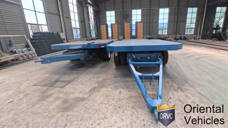 2 Axle Heavy Duty Full Trailer Low Bed Transporter suppliers