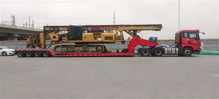 60 тона корисног терета вишеосовинска приколица са ниским лежајем са 2 линије и 4 осовине