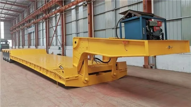 Specifications of 4 Axle 60 Ton Gooseneck Lowboy Trailers manufacture Specifications of 4 Axle 60 Ton Gooseneck Lowboy Trailers manufacture