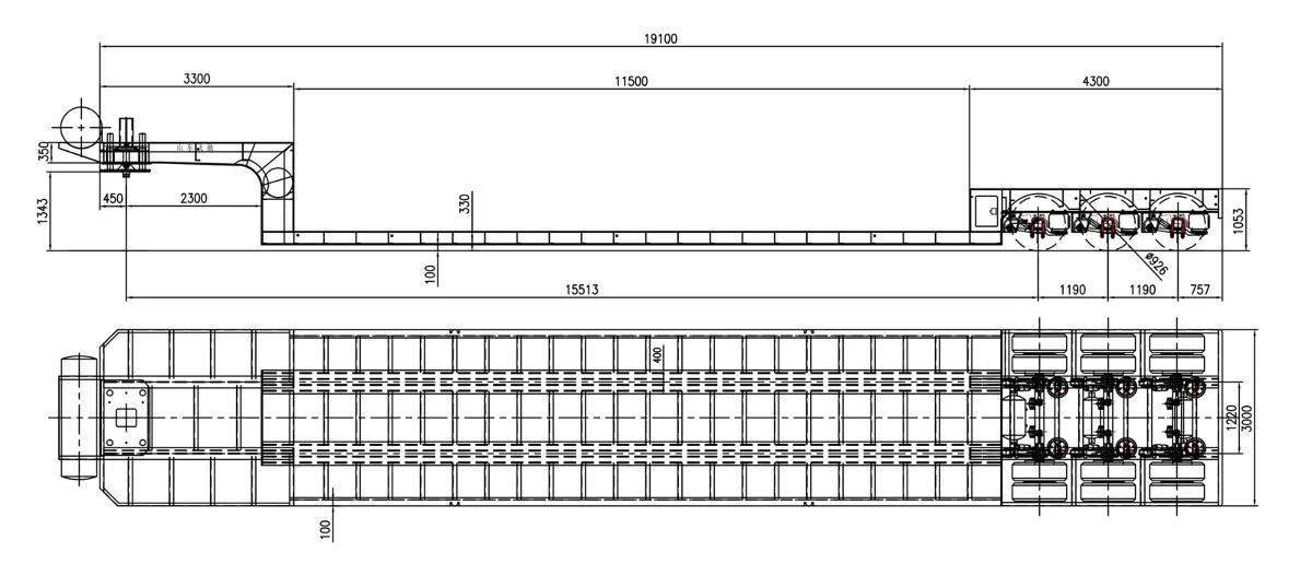 Low Ground-Clearance Vessel Trailer drawing Low Ground-Clearance Vessel Trailer drawing