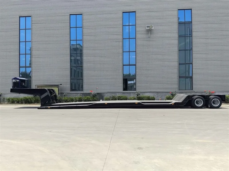 60 Ton Payload Multi-axle Lowbed Trailer with 2 lines 4 axles 60 Ton Payload Multi-axle Lowbed Trailer with 2 lines 4 axles