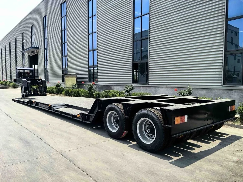 60 Ton Payload Multi-axle Lowbed Trailer with 2 lines 4 axles 60 Ton Payload Multi-axle Lowbed Trailer with 2 lines 4 axles